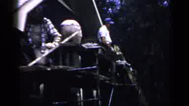 Birmingham Alabama (1957): Workers At High Risk Job Of Laying Bricks On A High