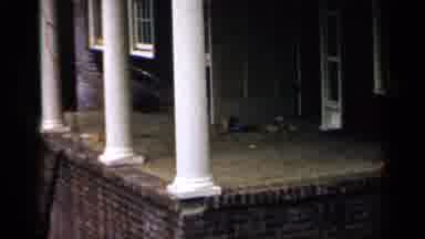 Birmingham Alabama (1957): Porch Of Old Home With Brick And White Columns
