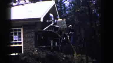 Birmingham Alabama (1957): Men On Scaffolding Are Working Next To The Second Story