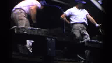 Birmingham Alabama (1957): Two Men Stand On Scaffolding At Top Of House Then