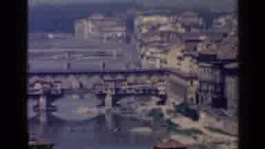 Rome Italy (1960): Bridge On An Old Tapestry Of An Older City Oscillating Back And