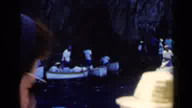 Rome Italy (1960): Crowd In Small Boats In Sea Water On A Travelling Spirit