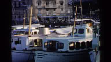 Rome Italy (1960): After Securing Their Boats People Catch The Bus To Go To Their