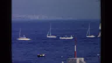 Rome Italy (1960): A Couple Of White Boats In The Ocean