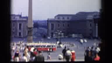 Vatican Italy (1960): Many People Walk Around The Grounds Of A Famous Landmark