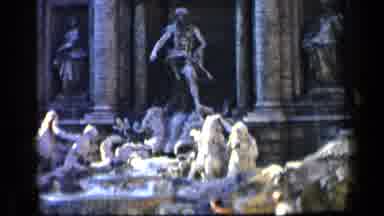 Vatican Italy (1960): Two People Are Walking In Front Of A Fountain