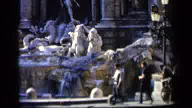 Vatican Italy (1960): Military Man And Civilians Walk Through City By Intricately
