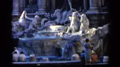 Vatican Italy (1960): Woman Looking At Fountain With Two Children Others Beside