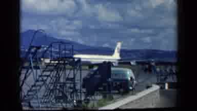 Vatican Italy (1960): An Airplane Walking On The Landing Strip Of An Airport