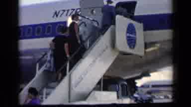 Vatican Italy (1960): Passengers Ascending The Stairs To Board The Rear Of A Pan