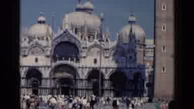 Venice Italy (1960): Venice Saint Mark Square And Cathedral On A Sunny Day