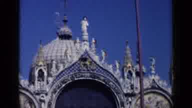 Venice Italy (1960): Vintage Video Of Water Fountain And Palms In A City