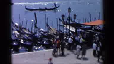 Venice Italy (1960): Little Girl In Head Scarf Watches Younger Sister Play With