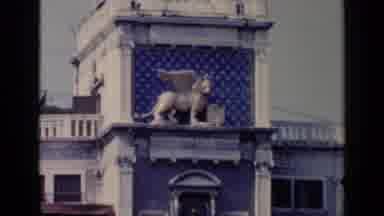 Venice Italy (1960): Footage Of A Gargoyle Followed By Footage Of A Steeple