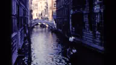 Venice Italy (1960): Gondala With Tourists In Venice Italy