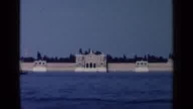 Venice Italy (1960): Large Group Of People Dressed Nicely Dancing In A Line Inside