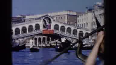 Venice Italy (1960): A Bridge Over Hanging A River Somewhere In Ita=Ly From A