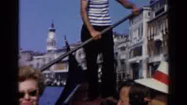 Venice Italy (1960): Two Women And Two Men Are On A Traghetto Boat Ride In What