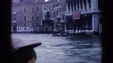 Venice Italy (1960): View Of Gondola In Grand Canal On A Clear Day