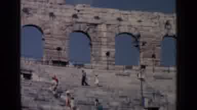 Venice Italy (1960): Tourist Gather Around An Ancient Building To Take Pictures