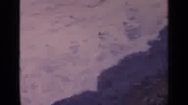 California USA (1963): Sharp Waves Filled Up The Ocean Hitting Rocks Near Edgy