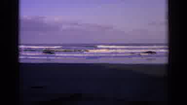California USA (1963): Several Powerful Waves Crashing On A Rocky Shore On A