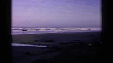 California USA (1963): Beautiful View From The Beach Of Mountain And The Ocean