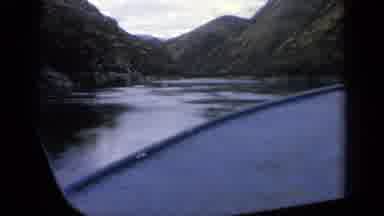Idaho USA (1963): Speed Boating Through A Mountain River In The Late Summer
