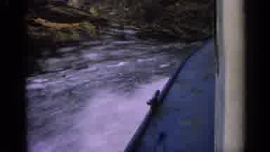Idaho USA (1963): Water Splashing From The Side Of A Boat As The Boat Moves