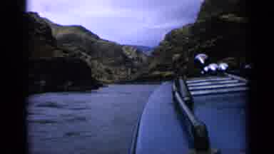 Idaho USA (1963): First-Person Video Of Patrol Boat Gliding Along Water In A Canal