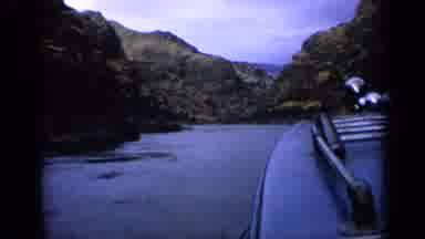 Idaho USA (1963): Travelling Down A River That Winds Between High Rocky Hills By