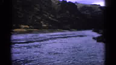 Idaho USA-1963: Amazing River Flow From The Tall Mountain And The Weather Is So