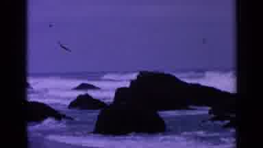 San Francisco California (1963): View Of Blue Sea Surf Splashing Against Rocks On