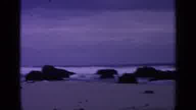 San Francisco California (1963): Waves Roll Into Shoreline Rocks On Beach Partly