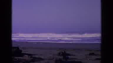 San Francisco California (1963): Waves Roll In Onto Sandy Beach Rocks On Beach
