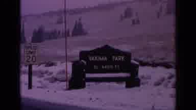 Washington USA (1963): View Of Yakima Park Sign On A Clear Winter Day