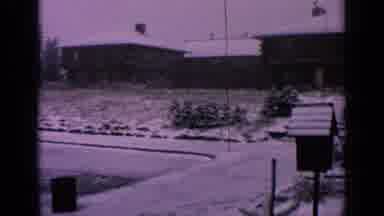 Washington USA (1963): A Dusting Of Snow Covers The Neighborhood Landscape And A