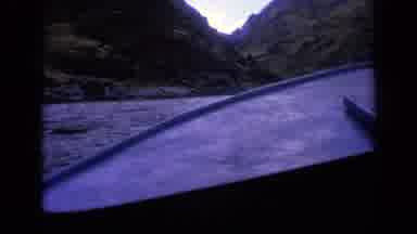 Washington USA (1963): A Boat Rides The Waves Of A Beautiful Canyon Lake