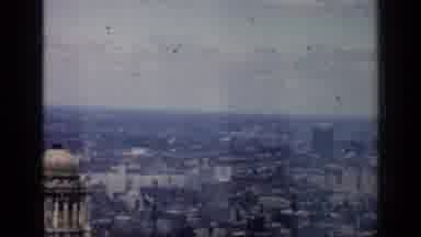 Chicago Illinois-1957: Camera Pans To Show The Skyline Of A Historical City