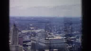 Chicago Illinois-1957: Aerial View Of Downtown Chicago On A Clear Day