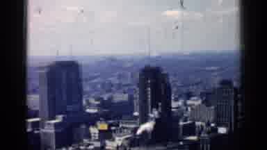 Chicago Illinois-1957: Aerial View of City Skyscrapers and Urban Landscape