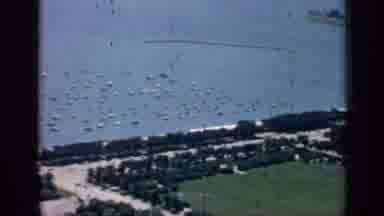 Chicago Illinois (1957): A Bay And A Sea Full Of Small Boats Near The Pier