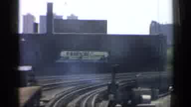 Chicago Illinois (1958): View Of Train Entering A Train Track Swtching Stattion