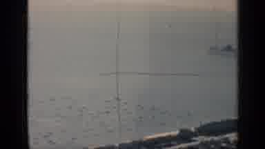 Chicago Illinois (1958): View Of Traffic And White Objects In Water On A Cloudy