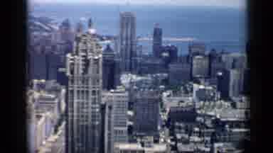 Chicago Illinois (1958): Ariel View Of The City Skyline With Water View