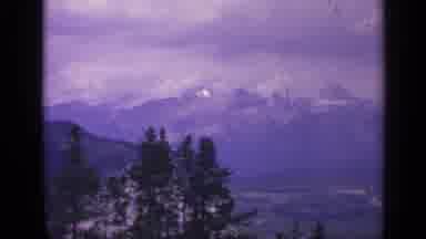 Colorado USA (1959): View Of Mountains And Green Trees On A Clear Day