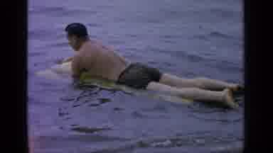 Greenwood Lake New York (1964): A Man Swim In The Water