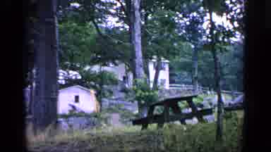 Greenwood Lake New York (1964): A Set Of Picnic Tables Appear In A Small Wooded