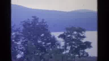 Greenwood Lake New York (1964): View Of Mountains Green Trees And Lake On A Clear