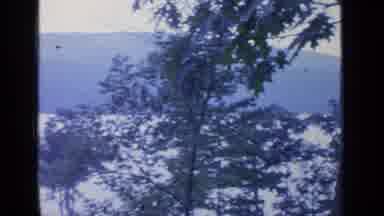 Greenwood Lake New York (1964): Mountains And A Calm Lake Filmed Panning Through
